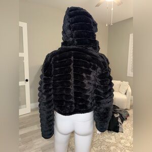 Women's Black Faux Fur Jacket